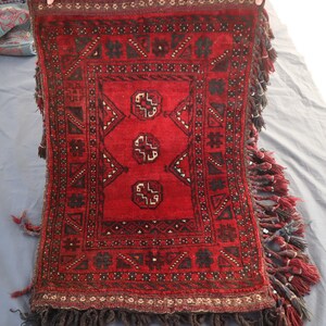 Antique Handmade Cushion Cover Rug 2&#39;4x3&#39;6 ft 100% Wool Rug, Handmade Pillow Cover Rug, Vintage Cushion Pillow Cover Rug, Wall Decor Carpet