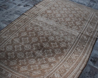 6'x4' Ft Hochwertiger Antiker Teppich, Vintage Turkoman Mori Teppich 100% Wolle Afghan Teppich, Wohnzimmer Teppich