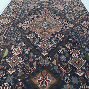 4x6 ft Antique Afghan Oriental Design Baluchi Rug, Soft Pile 1990s Antique Rug- Handmade Tribal Area rug-Living Room Bedroom Rug, Office Rug