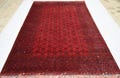 6'7 x 9'7 Ft Vintage Red Afghan Handmade Wool Area Rug, Oriental Turkmen Tribal Carpet rug, Large Bukhara Area Rug, Bedroom Carpet, Area Rug product logo