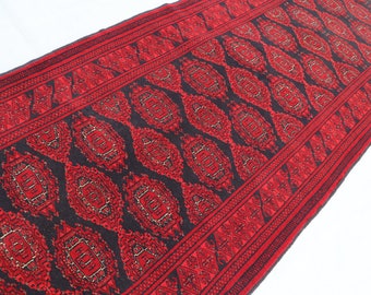 7.0 x 2.6 pies Vintage Sarouqi Runner Rug, Turkmen Tekke alfombra hecha a mano, alfombra de corredor de alta calidad 3x7, alfombra de pasillo, alfombra de pasillo, alfombra de sala de estar