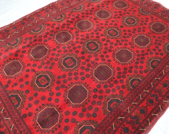 Alfombra tribal Bokhara, 6'9 x 4'11, alfombra para piso y alfombras, alfombra para sala de estudio, alfombra de lana suave de pelo alto, alfombra para comedor, alfombra para sala de estar