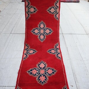 2'3x7 ft Antique Caucasian Runner Rug, Afghan Handmade Wool Narrow Runner Rug, Vintage Serapi Oriental Rug, Red Hallway runner, Kitchen Rug