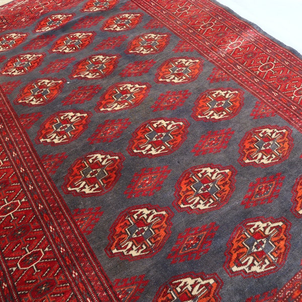 5'11x4'1 Ft, Afghan Ancient Rug, Turkmen Sara rug, 100% Wool , Area Rug, Handmade Rug, Antique Rug, Soft Pile Wool Carpet, Bedroom Area rug