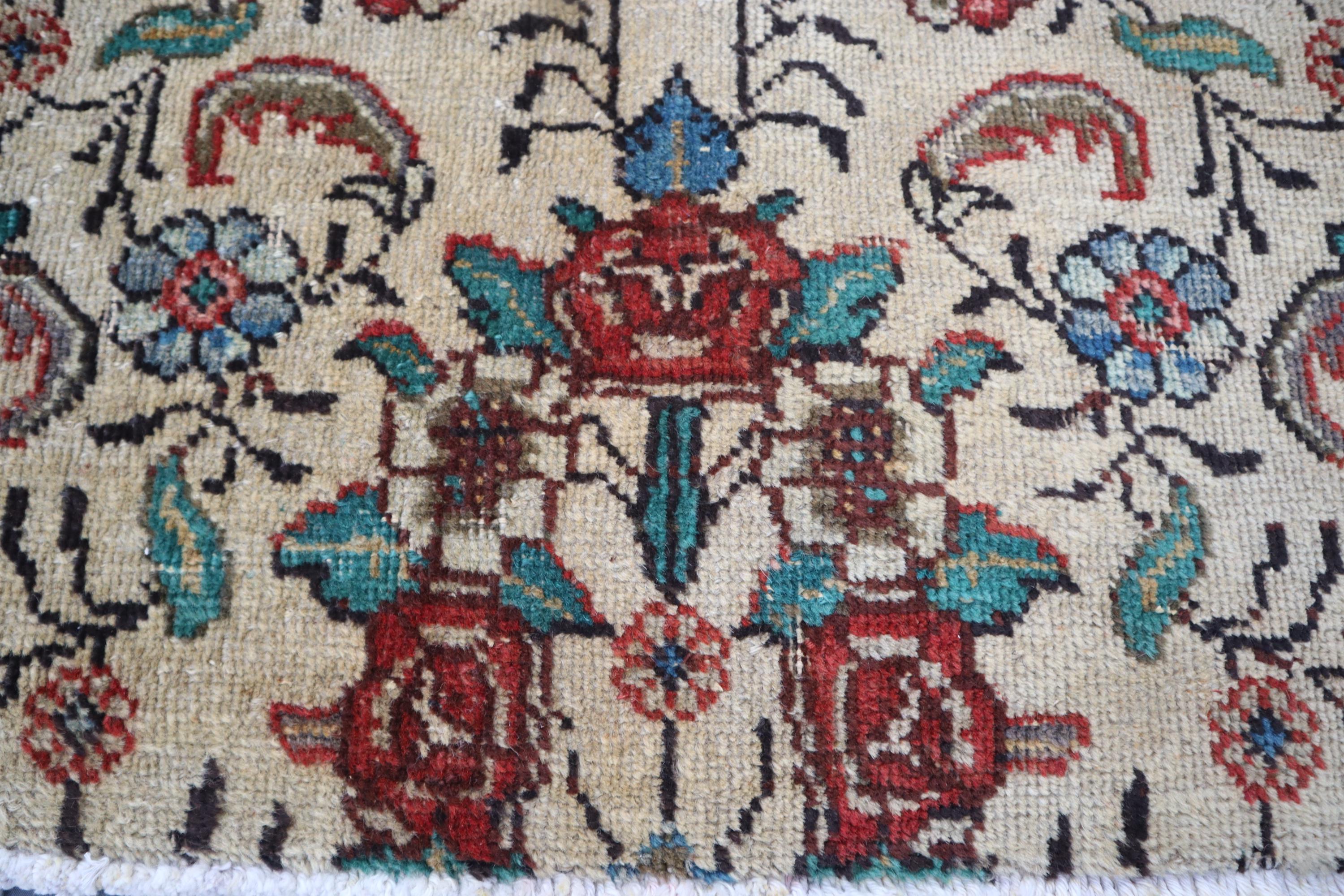 1920s Antique Floral Area Rug, 2'4x4'3 Ft Vintage Afghan Handmade Rug ...