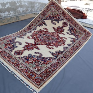 Afghan Rug 5&#39;9x8&#39;5 ft Hand Knotted Wool Rug, Medallion Area Rug, Afghan Gabbeh Rug, Natural Veg Dye Rug, Bedroom Office Rug, Living Room Rug