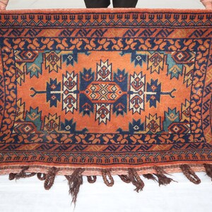 1&#39;6 x 2&#39;7 Ft, Vintage Cushion Cover, Tribal Nomadic Baluch Carpet Vintage Cushion Cover Antique Cushion Cover Rug, Antique Pillow Cover Rug
