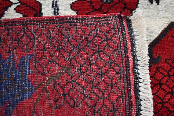 4.5 X 3.0 Ft, Antique Afghan Taimani Baluch Rug 3x5, Tribal 100