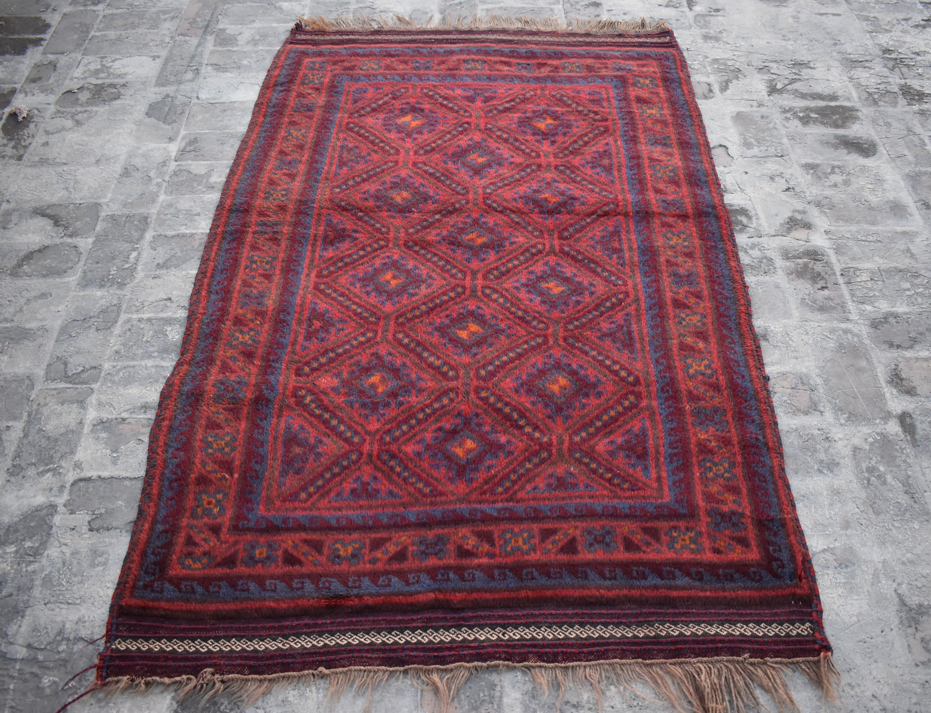 ラグ・カーペット Baluch rug 4x6 Ft Vintage Baluch Rug, Handmade Wool Rug, Decorative