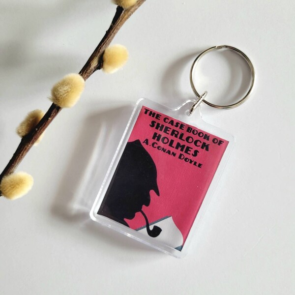 Sherlock Holmes | Miniature Book Keychain | A. Conan Doyle | Classic Novel Gift | Book Lovers Jewellery | Bookworm | Keyring | Case Book