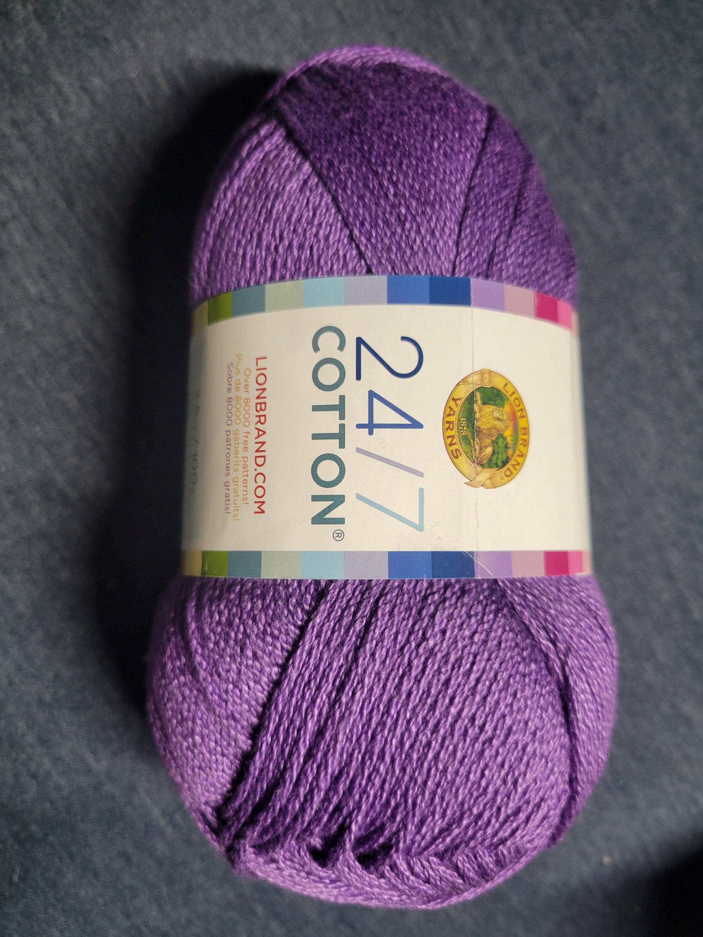 Lion Brand Yarn - 24/7 Cotton - 6 Skein Assortment (Mix 17
