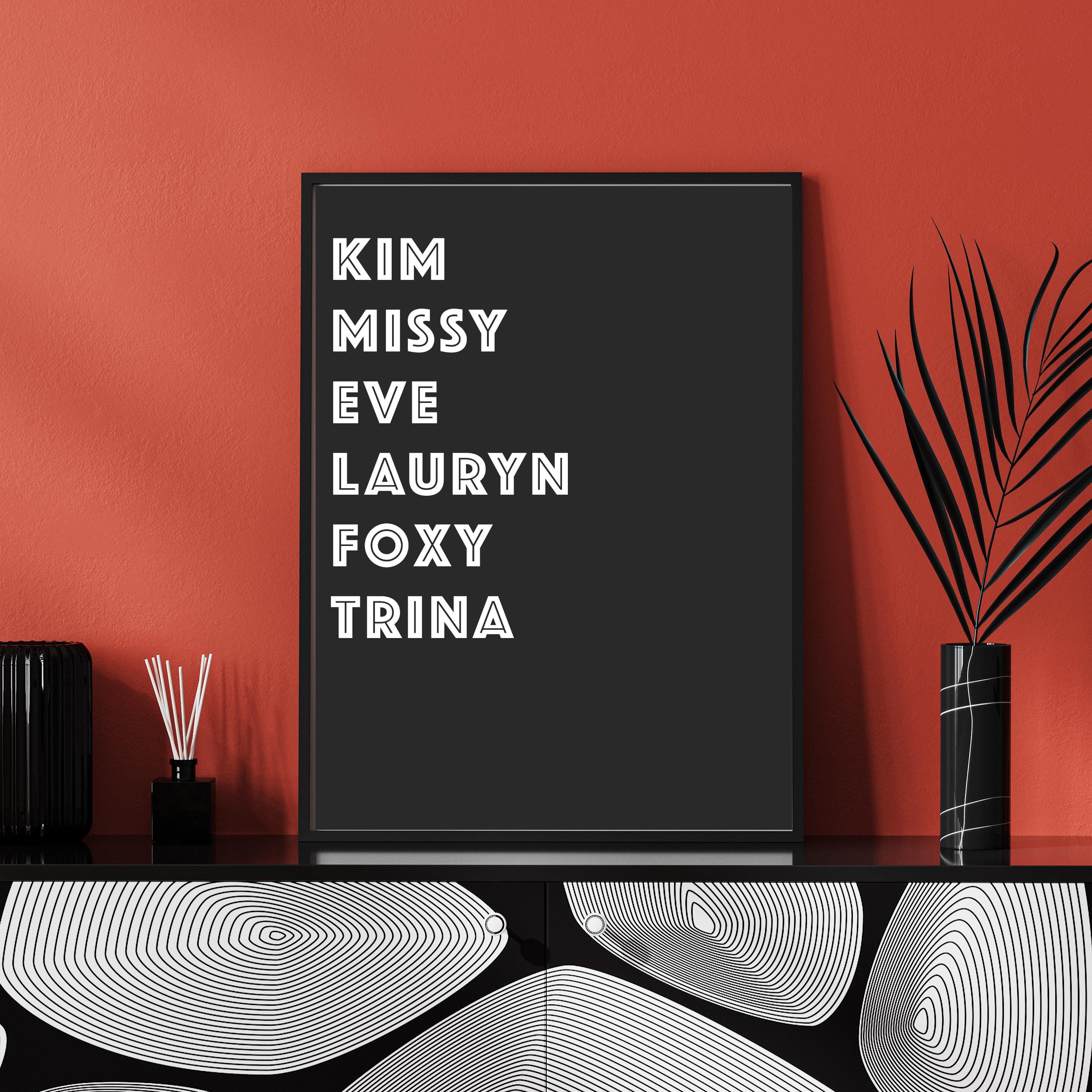 90s Rap Queens Digital Art Print | Instant Download Minimalist Hip Hop ...