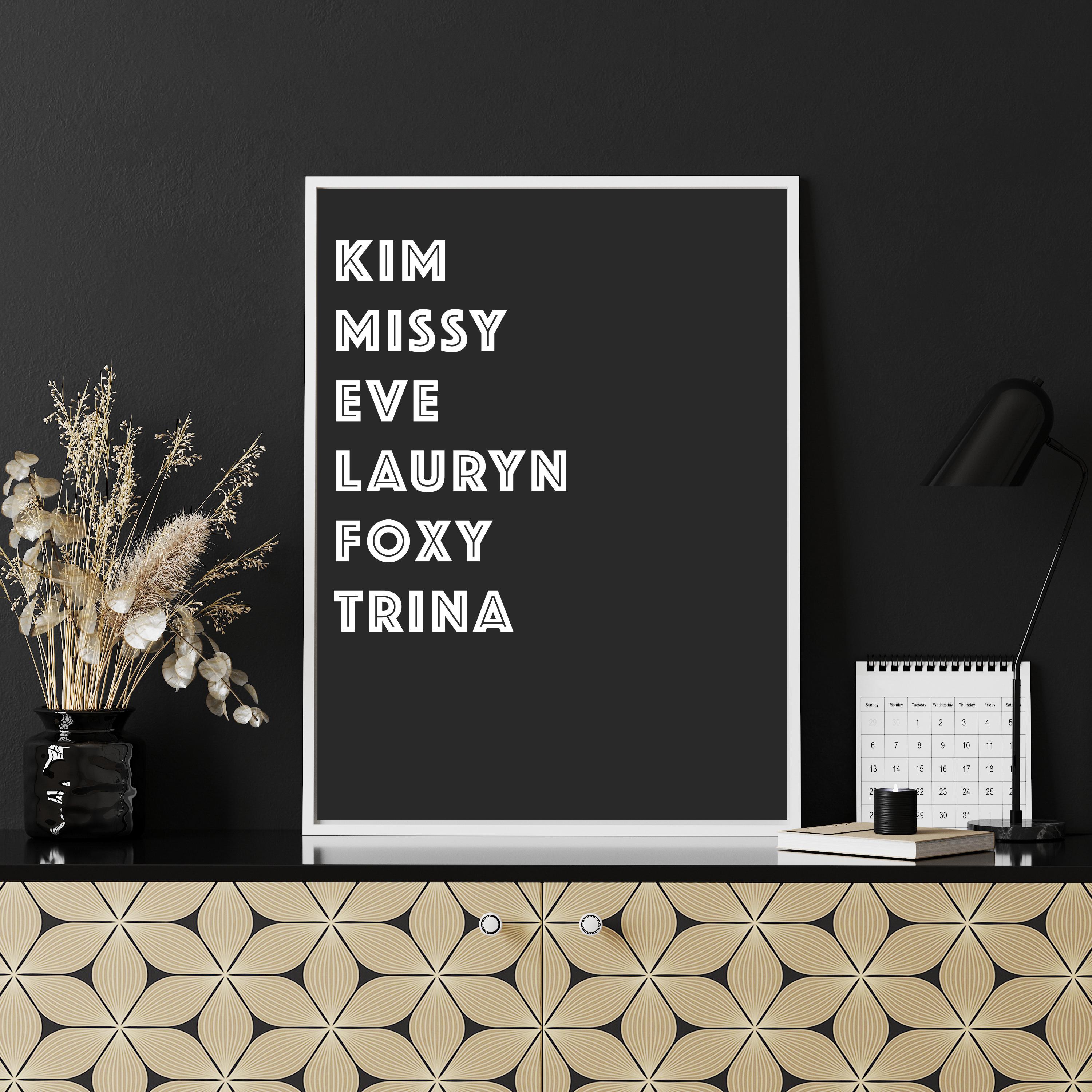 90s Rap Queens Digital Art Print | Instant Download Minimalist Hip Hop ...