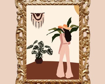 Monstera Plant Poster | Plant Lover Gift | Trendy Wall Art | Instant Download |