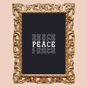 Peace Typography Digital Artwork | Minimalist Wall Decor for Modern Spaces | Home & Office Art | Instant Download |