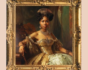 Schwarze viktorianische Kunst | Sofortdownload | Druckbare Fine Art | Schwarze Frau Vintage Portrait Print