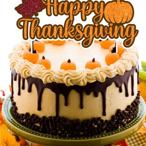 Thanksgiving Digital Download Printable Cake Topper/happy | Etsy