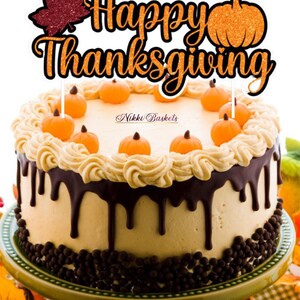 Thanksgiving Digital Download Printable Cake Topper/happy | Etsy