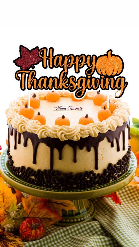 Thanksgiving Digital Download Printable Cake Topper/happy | Etsy