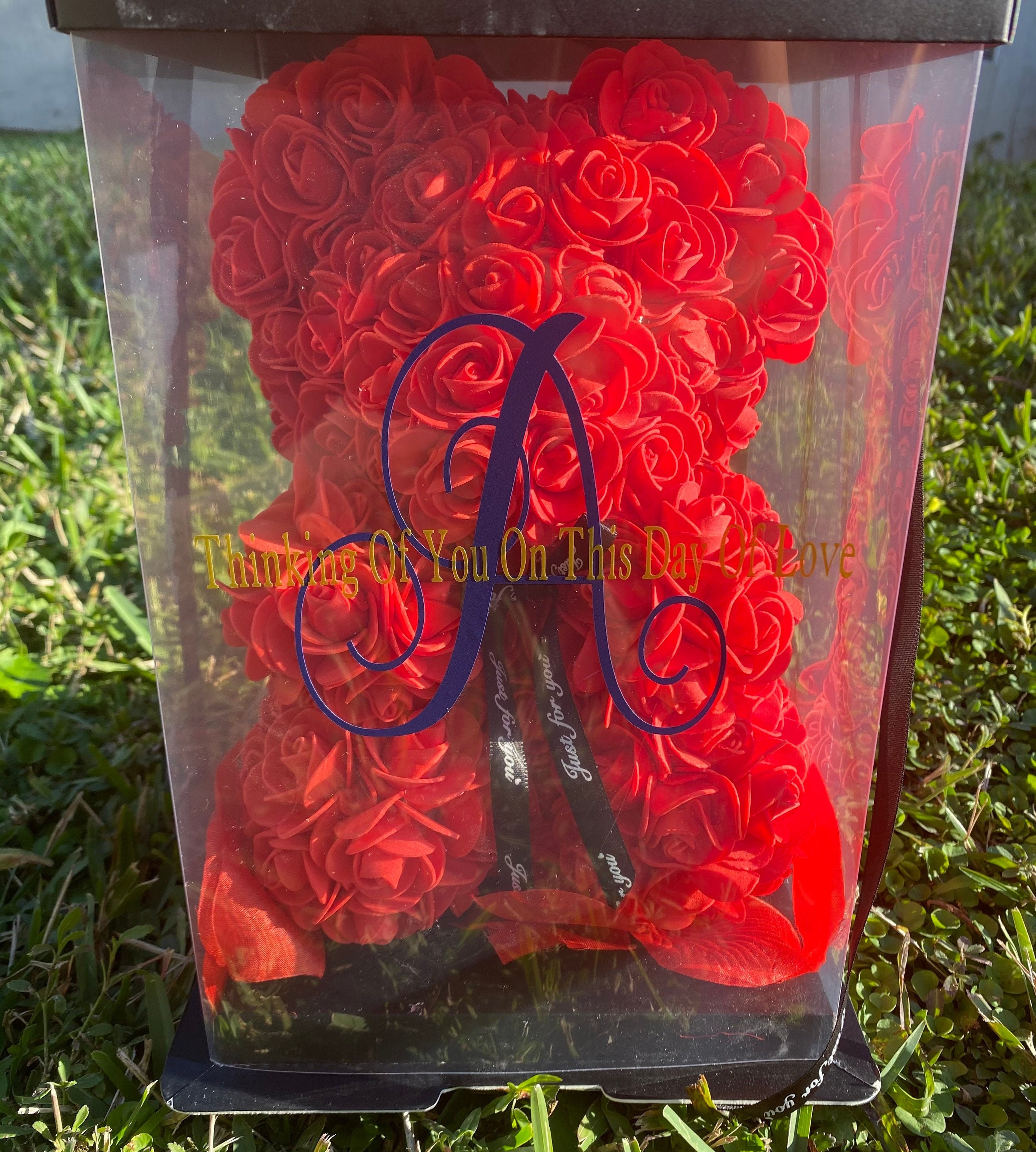 Bear rose bouquet teddy flowers valentines roses meant vase red stems gift brantflorist Rose Bears Valentines Day Customized Gifts Red Anniversary | Etsy