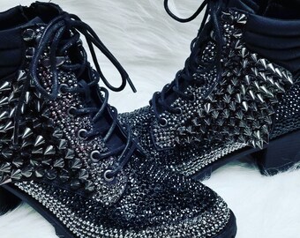 mens rhinestone boots