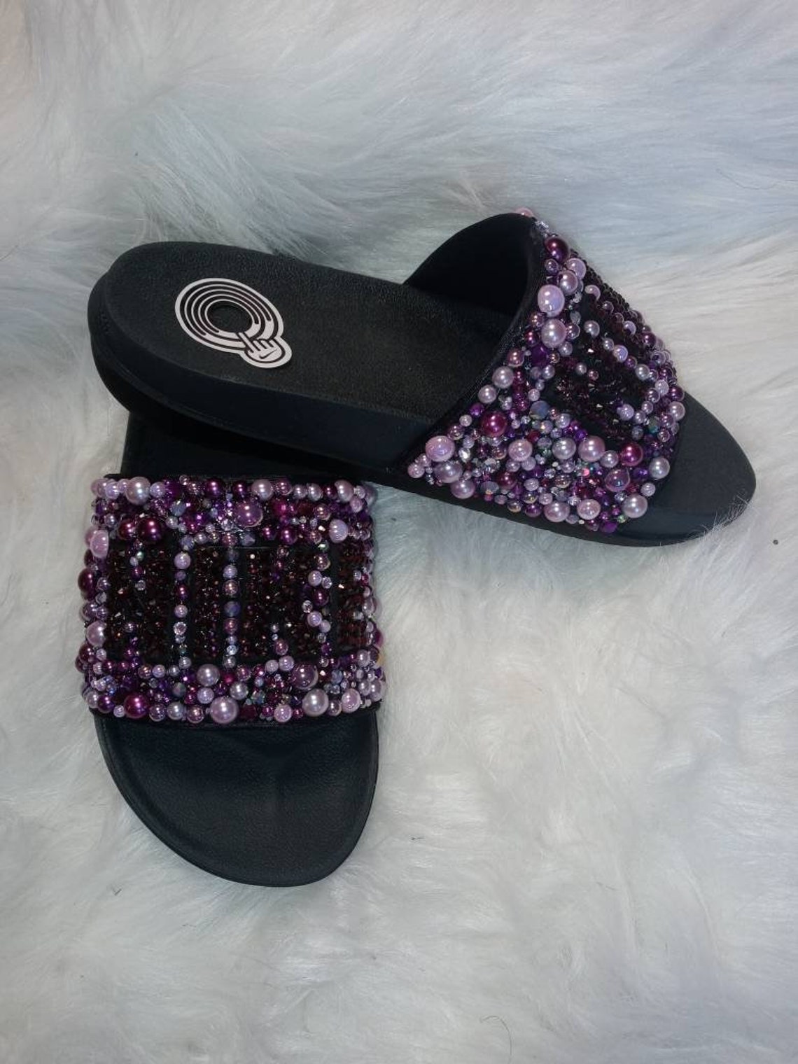 bedazzled nike slides