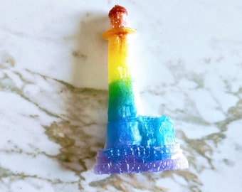 Pride OFMD Love - Lighthouse -Rainbow - Made In Resin