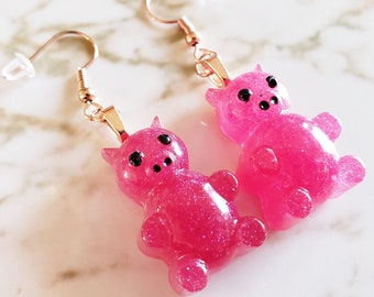 Piggy Earrings - Earrings Made of Resin
