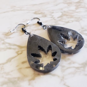 420 Earrings Teardrop Made of Resin image 5