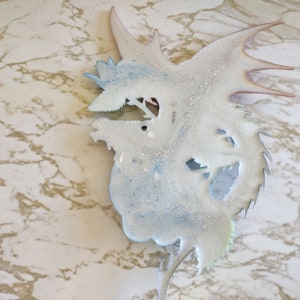 Dragon on Rose Decoration 3D Wall Decor Made in Resin image 4