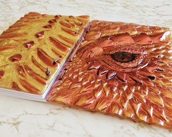 Dragon Journal - Resin Covers - Bound Journal - 100 blank pages - Diary - Writing Book
