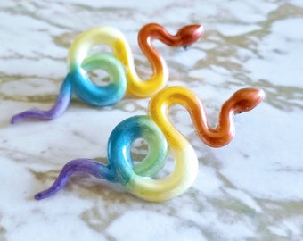 Pride Snake Earrings - Pride Flag- Snake Stud Style Earrings - Pride - Earrings