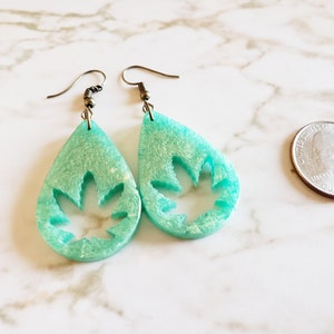 420 Earrings Teardrop Made of Resin image 6