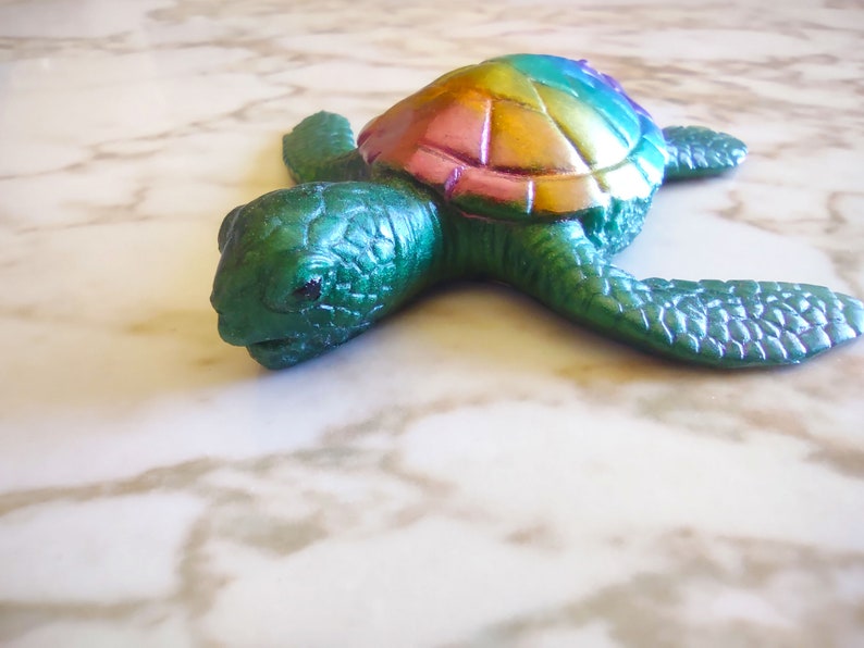 Pride Turtle 3D Figure Turtle Made of Resin Made In Resin image 3