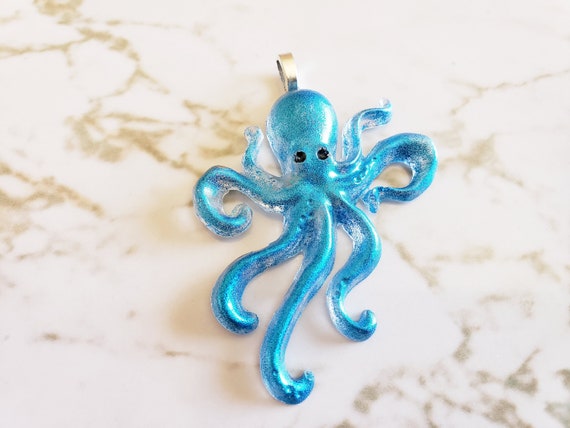 Octopus Charms - Necklace, Earring, or Ornament - Made In Resin