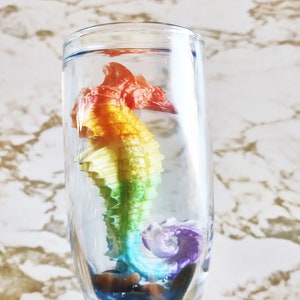 Pride Edition Ocean Seahorse in Glass Sealed with Resin image 1