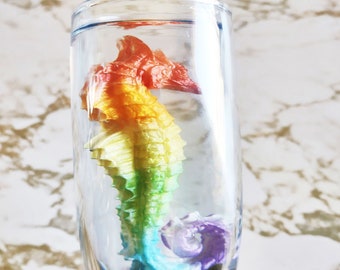 Pride  Edition - Ocean Seahorse in Glass - Sealed with Resin