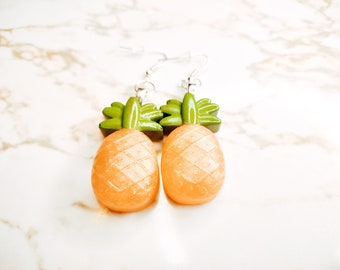 Pineapple Earrings - Earrings Made of Resin