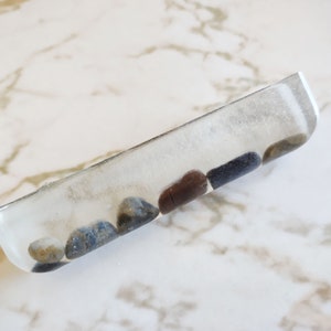 Ocean Sea Shells and Rocks Bar Sealed with Resin image 3