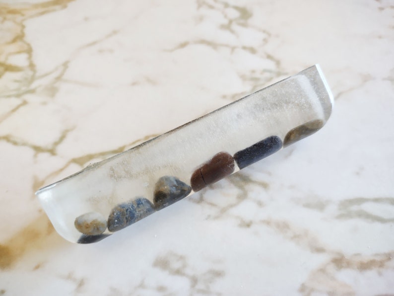Ocean Sea Shells and Rocks Bar Sealed with Resin image 3