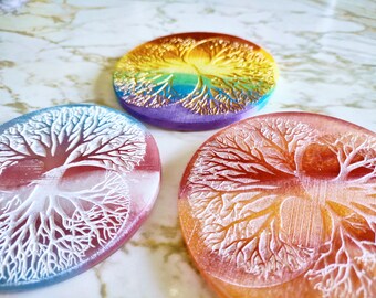 Pride Tree of Life Coaster - Resin Coaster - Pagan - Folklore