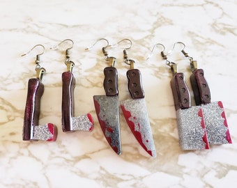 OFMD Knife Earrings - Bloody Blades - Earrings Made of Resin