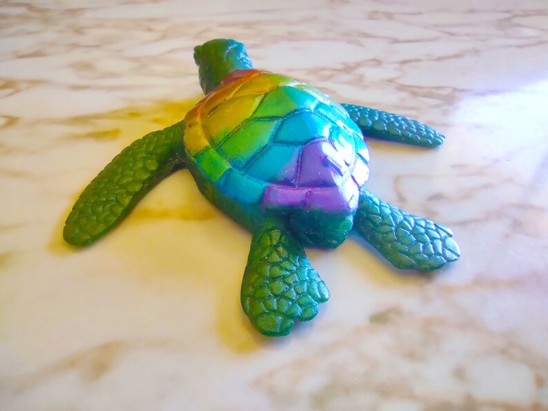 Pride Turtle 3D Figure Turtle Made of Resin Made In Resin image 5