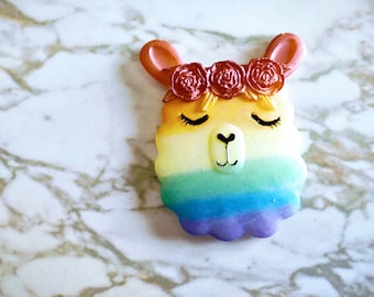 Pride Llama Magnet - Rainbow Magnet - Made In Resin