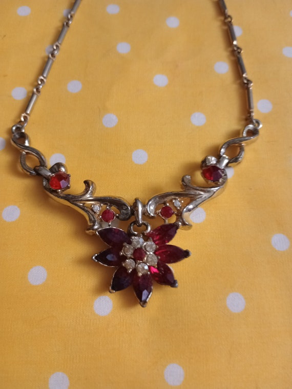 Vintage Coro Flower Cluster Necklace