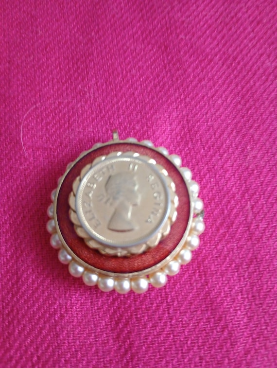 Vintage Elizabeth ll Regina Coin Pendant