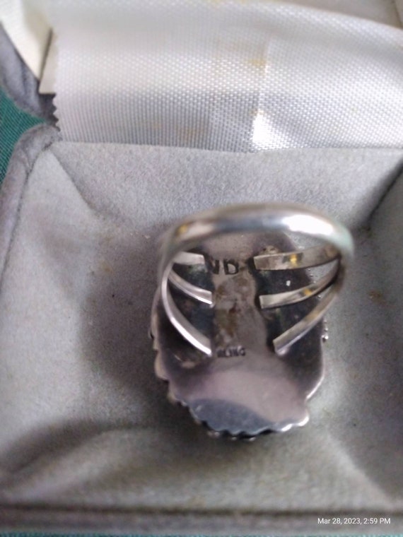 Sterling Silver Mother of Pearl Ring - image 4