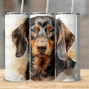 Dachshund PNG Gift Dachshund Weiner Dog Gifts 20 Oz Ounce Skinny Tumbler Wrap Sublimation Design Digital Download PNG Tumbler Wrap