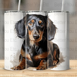 Dachshund PNG Gift Dachshund Weiner Dog Gifts 20 Oz Ounce Skinny Tumbler Wrap Sublimation Design Digital Download PNG Tumbler Wrap