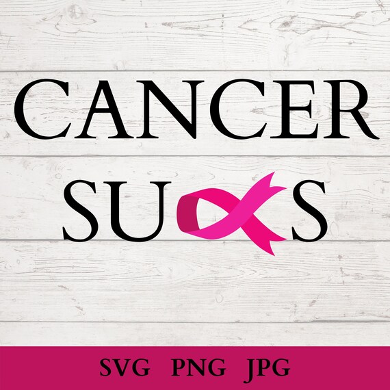 Cancer Sucks SVG / Breast Cancer SVG / Awareness Ribbon SVG / - Etsy